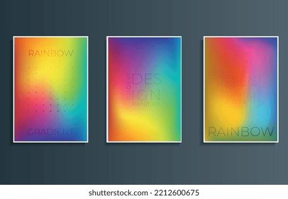 rainbow cover abstract background. illustration vector design mesh style