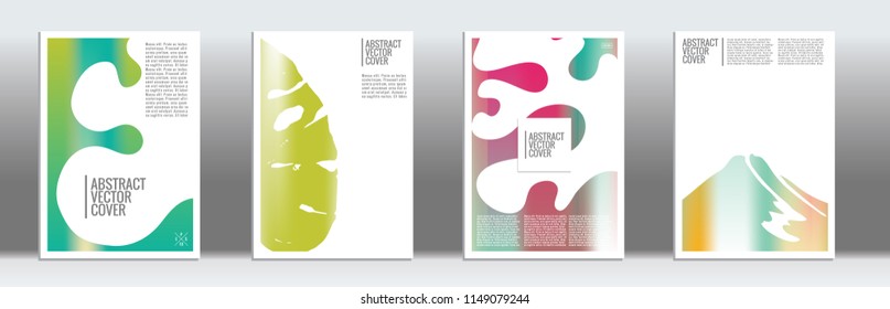 Rainbow cover design mockup. Notebook creative layout. Background for corporate annual report, poster, magazine first page. Minimal leaflet, business flyer. Promotion concept card. A4  abstract art