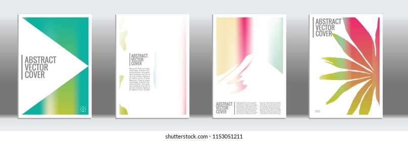 Rainbow cover design mockup. Notebook creative layout. Background for corporate annual report, poster, magazine first page. Minimal leaflet, business flyer. Promotion concept card. A4  abstract art