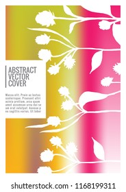 Rainbow cover design mockup. Notebook creative layout. Background for corporate annual report, poster, magazine first page. Minimal leaflet, business flyer. Promotion concept card. A4  abstract art