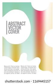 Rainbow cover design mockup. Notebook creative layout. Background for corporate annual report, poster, magazine first page. Minimal leaflet, business flyer. Promotion concept card. A4  abstract art