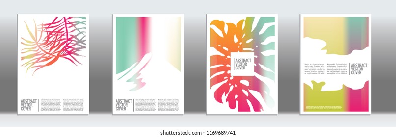 Rainbow cover design mockup. Notebook creative layout. Background for corporate annual report, poster, magazine first page. Minimal leaflet, business flyer. Promotion concept card. A4  abstract art