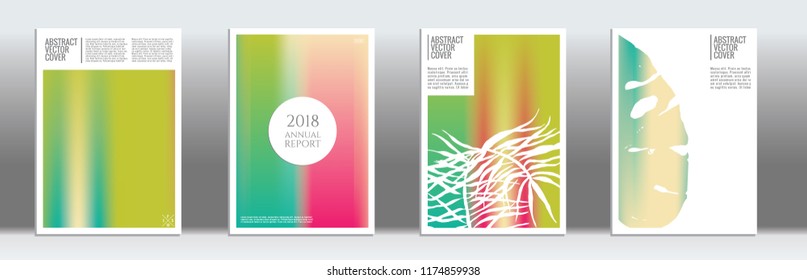 Rainbow cover design mockup. Notebook creative layout. Background for corporate annual report, poster, magazine first page. Minimal leaflet, business flyer. Promotion concept card. A4  abstract art