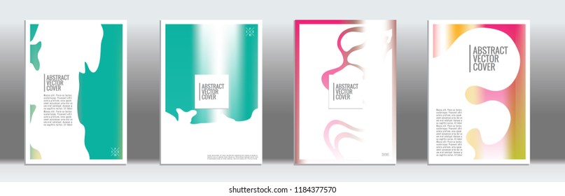 Rainbow cover design mockup. Notebook creative layout. Background for corporate annual report, poster, magazine first page. Minimal leaflet, business flyer. Promotion concept card. A4  abstract art