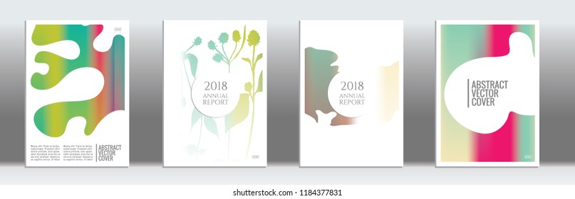 Rainbow cover design mockup. Notebook creative layout. Background for corporate annual report, poster, magazine first page. Minimal leaflet, business flyer. Promotion concept card. A4  abstract art