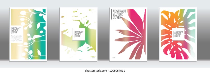 Rainbow cover design mockup. Notebook creative layout. Background for corporate annual report, poster, magazine first page. Minimal leaflet, business flyer. Promotion concept card. A4  abstract art