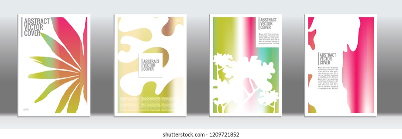 Rainbow cover design mockup. Notebook creative layout. Background for corporate annual report, poster, magazine first page. Minimal leaflet, business flyer. Promotion concept card. A4  abstract art