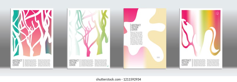 Rainbow cover design mockup. Notebook creative layout. Background for corporate annual report, poster, magazine first page. Minimal leaflet, business flyer. Promotion concept card. A4  abstract art