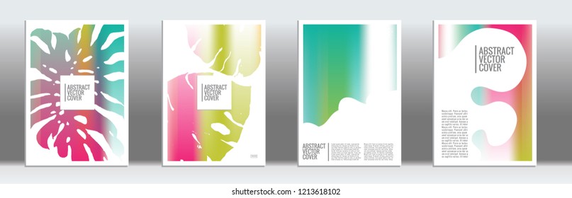 Rainbow cover design mockup. Notebook creative layout. Background for corporate annual report, poster, magazine first page. Minimal leaflet, business flyer. Promotion concept card. A4  abstract art