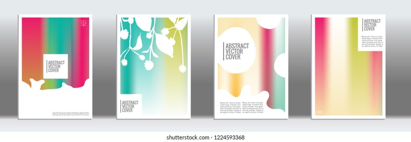 Rainbow cover design mockup. Notebook creative layout. Background for corporate annual report, poster, magazine first page. Minimal leaflet, business flyer. Promotion concept card. A4  abstract art