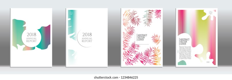 Rainbow cover design mockup. Notebook creative layout. Background for corporate annual report, poster, magazine first page. Minimal leaflet, business flyer. Promotion concept card. A4  abstract art