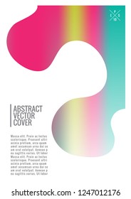 Rainbow cover design mockup. Notebook creative layout. Background for corporate annual report, poster, magazine first page. Minimal leaflet, business flyer. Promotion concept card. A4  abstract art