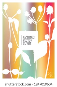 Rainbow cover design mockup. Notebook creative layout. Background for corporate annual report, poster, magazine first page. Minimal leaflet, business flyer. Promotion concept card. A4  abstract art