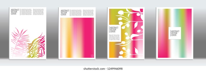 Rainbow cover design mockup. Notebook creative layout. Background for corporate annual report, poster, magazine first page. Minimal leaflet, business flyer. Promotion concept card. A4  abstract art