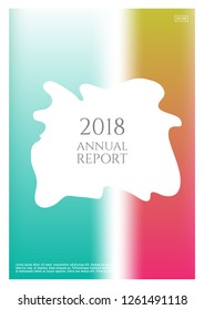 Rainbow cover design mockup. Notebook creative layout. Background for corporate annual report, poster, magazine first page. Minimal leaflet, business flyer. Promotion concept card. A4  abstract art