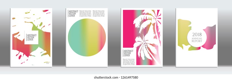 Rainbow cover design mockup. Notebook creative layout. Background for corporate annual report, poster, magazine first page. Minimal leaflet, business flyer. Promotion concept card. A4  abstract art