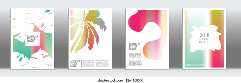 Rainbow cover design mockup. Notebook creative layout. Background for corporate annual report, poster, magazine first page. Minimal leaflet, business flyer. Promotion concept card. A4  abstract art