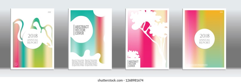 Rainbow cover design mockup. Notebook creative layout. Background for corporate annual report, poster, magazine first page. Minimal leaflet, business flyer. Promotion concept card. A4  abstract art