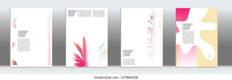 Rainbow cover design mockup. Notebook creative layout. Background for corporate annual report, poster, magazine first page. Minimal leaflet, business flyer. Promotion concept card. A4  abstract art