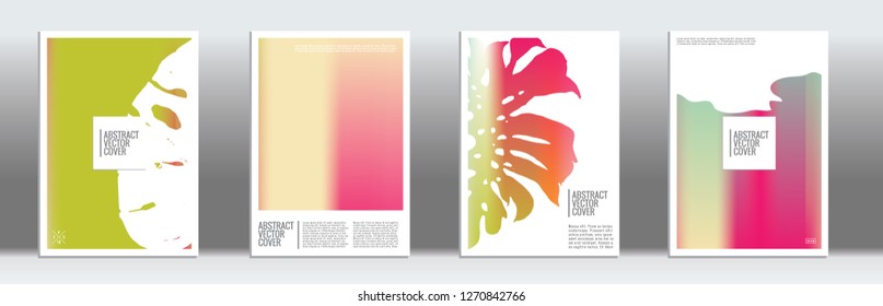 Rainbow cover design mockup. Notebook creative layout. Background for corporate annual report, poster, magazine first page. Minimal leaflet, business flyer. Promotion concept card. A4  abstract art