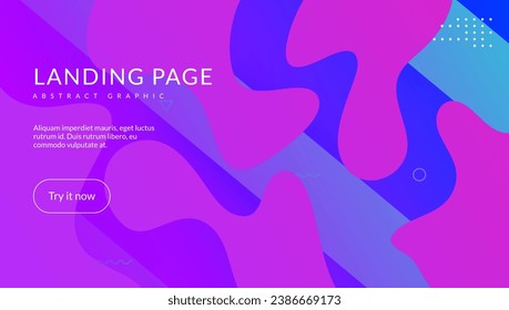 Rainbow Cover. Flat Dynamic Background. Modern Layout. Pink Vibrant Poster. Color Landing Page. Horizontal Invitation. Graphic Page. Liquid Website. Violet Rainbow Cover