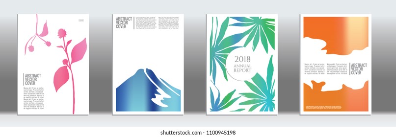 Rainbow cover template. Wedding exotic layout. Background for corporate annual report, poster, magazine first page. Minimal leaflet, business flyer. Promotion concept card. A4 flat abstract art