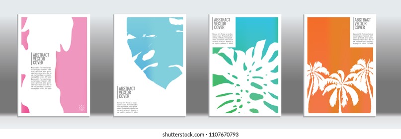 Rainbow cover template. Wedding exotic layout. Background for corporate annual report, poster, magazine first page. Minimal leaflet, business flyer. Promotion concept card. A4 flat abstract art