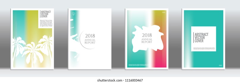 Rainbow cover template. Wedding exotic layout. Background for corporate annual report, poster, magazine first page. Minimal leaflet, business flyer. Promotion concept card. A4 flat abstract art