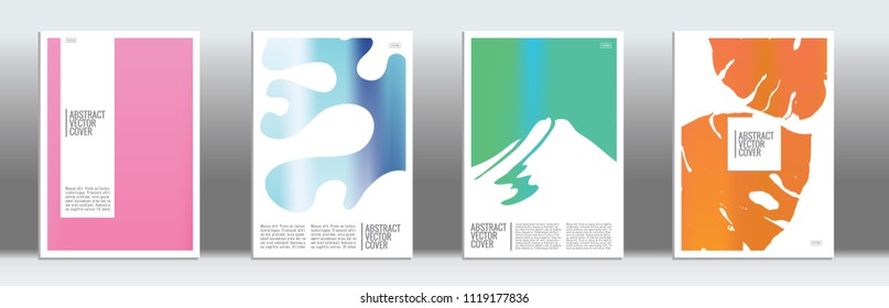 Rainbow cover template. Wedding exotic layout. Backdrop for corporate annual report, poster, magazine first page. Minimal leaflet, business flyer. Promotion concept card. A4 flat abstract art