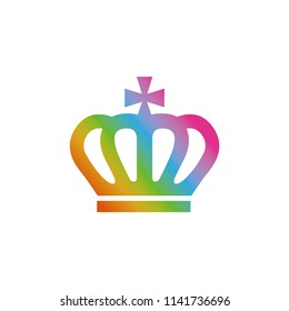 Rainbow crown icon