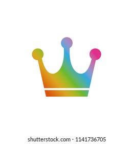 Rainbow crown icon