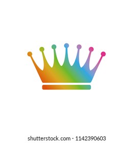 Rainbow crown icon