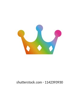 Rainbow crown icon