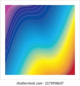 rainbow cruve background vector design