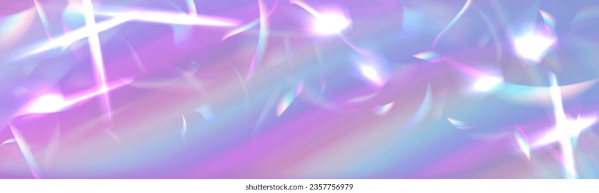Rainbow-Kristall-Lichtlecker-Reflektionseffekt. Abstrakter Refraktionsglüheffekt auf schwarzem Hintergrund. Holografische fallende Konfetti-Glitter einzeln auf transparentem Hintergrund. Vektorgrafik.	