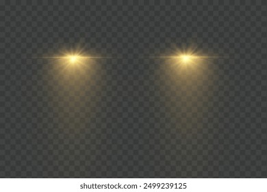 Rainbow crystal star. Crystal ray light, sun shines rainbow red yellow and blue color. Optical fire light effect. Vector lens glare leakage glare reflection effect. Sparkle shine. Sunlight 
