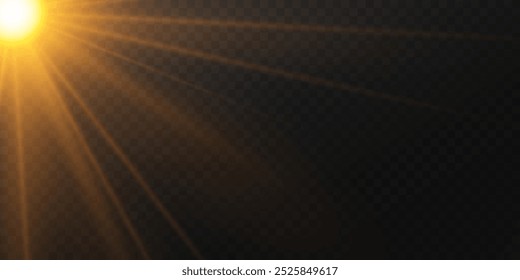Regenbogenkristallstern. Kristallstrahlenbeleuchtung, Sonne scheint Regenbogen rot gelb und blau Farbe. Optischer Feuer-Lichteffekt. Reflektionseffekt der Reflexion durch Blendung der Vektorlinse. Glitzern. Sonnenlicht