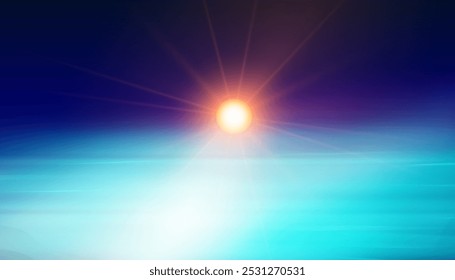 Regenbogenkristallstern. Kristallstrahlenbeleuchtung, Sonne scheint Regenbogen rot gelb und blau Farbe. Optischer Feuer-Lichteffekt. Reflektionseffekt der Reflexion durch Blendung der Vektorlinse. Glitzern. Sonnenlicht	