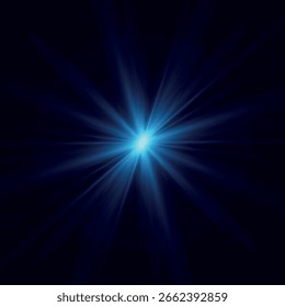 Rainbow crystal star. Crystal ray light, sun shines rainbow red yellow and blue color. Optical fire light effect. Vector lens glare leakage glare reflection effect. Sparkle shine. Sunlight 
