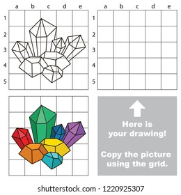 Rainbow Crystals, the educational game with simple game level. Copy the picture.
