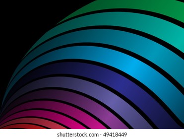 Rainbow curved background arcs