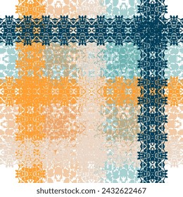 Rainbow cute seamless pattern on darck background. Vintage print, grunge texture.Simple ornament. Handmade. 