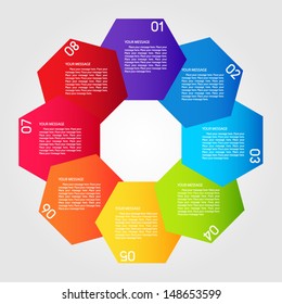 Three Pieces Puzzle Hexagonal Diagram Hexagon Stock Vector (Royalty ...