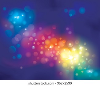 Rainbow defocused light Background. vector layered.