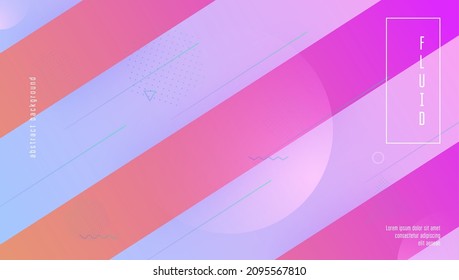 Rainbow Design. Abstract Poster. Bright Frame. Modern Screen. Flat Landing Page. Flow Neon Flyer. Spectrum Geometry. Blue Vibrant Shape. Magenta Rainbow Design