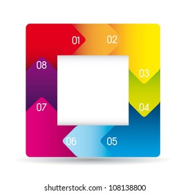 rainbow design of advertisement numbers. vector illustration