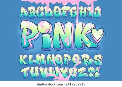 Rainbow design decorative letters for kids design in pastel colors