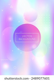 Rainbow Design. Hologram Presentation. Vibrant Flyer. Magic Poster. Dynamic Dots. Minimalist Texture. Purple Round Fluid. Soft Halftone Elements. Violet Rainbow Design