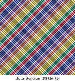 Rainbow Diagonal Plaid Tartan textured Seamless pattern design suitable for fashion textiles and graphics