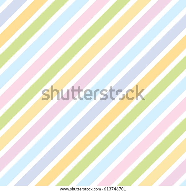虹の斜めのストライプのシームレスなパターン パステル色の背景 のベクター画像素材 ロイヤリティフリー